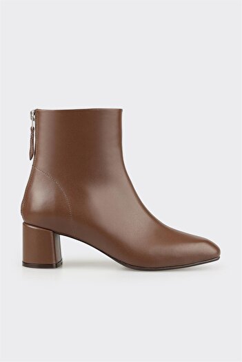 Elle Shoes Kahve Deri Kadın Klasik Bot