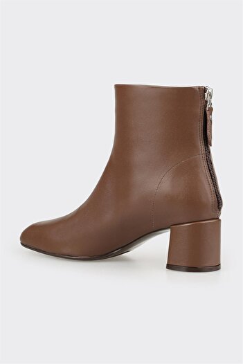 Elle Shoes Kahve Deri Kadın Klasik Bot