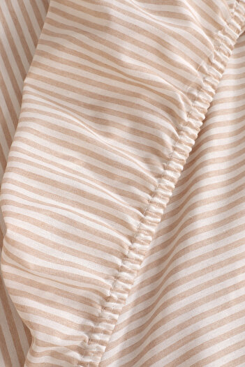 Larispera Single Fitted Sheet Set Cotton Yarn Dyed 100X200Cm Buttoned Pillowcase (50X70Cm1Piece)