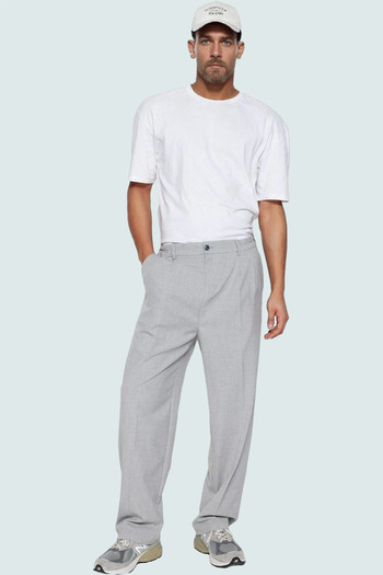 PayBuy Men's Fashion Wide Leg Palazzo Pants Regular Waist Wide Leg Polyviscose Fabric Daily Use