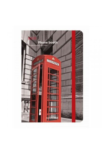 Scrikss Notelook Red Telephone Booth A6 Unlined Notebook