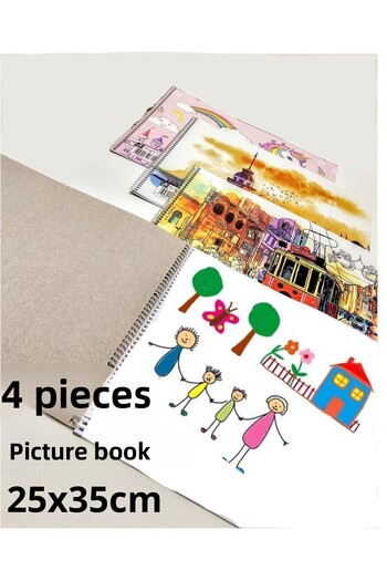 Schmülzer 4 كتب رسم كبيرة الحجم - 23x33 سم، إجمالي 120 صفحة بيضاء