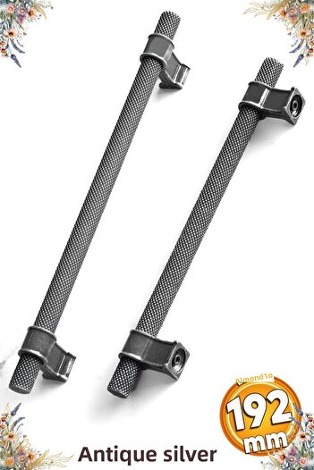 Badem10 Hisar Antique Argintiu Metal 192 Mm Mobilier Bucătărie Sertar Dulap Mâner Dulap Mâner