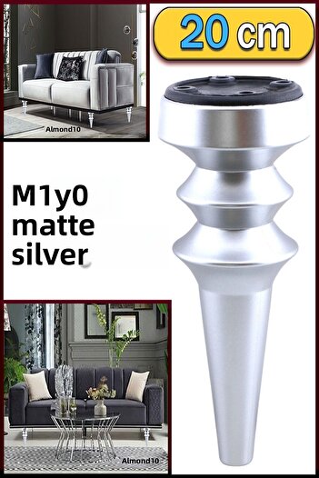 Badem10 Oliva Argintiu Mat 20 Cm Mobilier Canapea Fotoliu Unitate Tv Consolă Upgrade Riser Picior Picioare