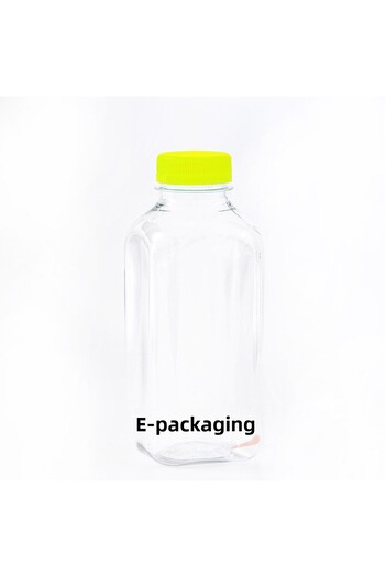 mbkambalaj 500ml Pet Square Bottle And Yellow Lid (100 Pieces)