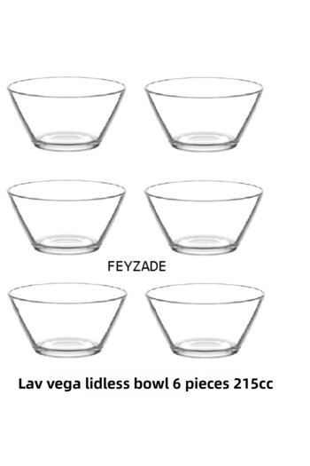 LAV Feyzade Vega Storage Container Set 6 Pieces 215Cc Bowl Without Lid