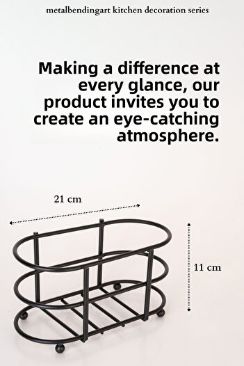 mba decor metal bending art حامل وعاء الزيت الأسود - منظم المطبخ، طلاء مقاوم للصدأ، حامل صابون الأطباق لتزيين أدوات المائدة