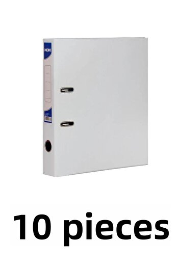 Noki 10 Pcs White Narrow Plastic Folder