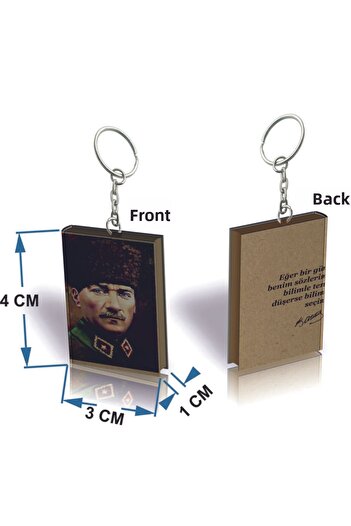Tiydem Book Keychain / Kraft Wooden Keychain / Nostalgic Keychain