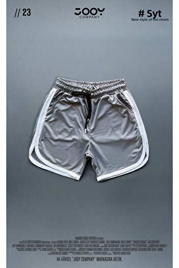 Jooy Company Gray Basketball Training Stripe Detailed Athlete Men's Shorts
