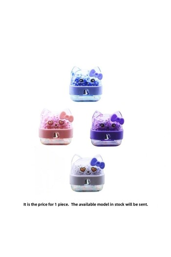 Mikro Micro Mk-4060 Kitty Cute Colorful Beaded Double Hole Chamber Pencil Sharpener