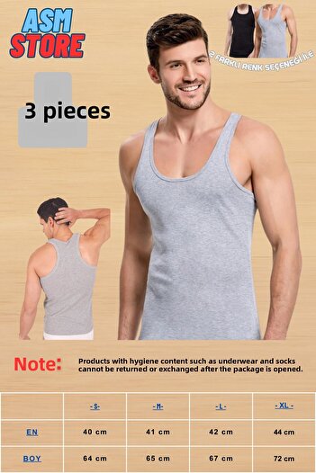 Doruk 3-Piece Doruk Athlete's Undershirt - Fashionable and Comfortable Together