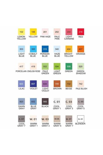 Zig Kurecolor Twin Ws Marker Set of 36 N:36v