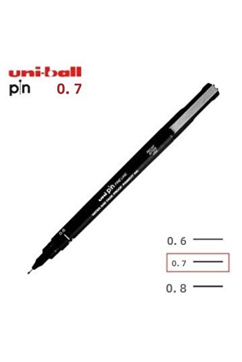 UNİ-BALL UNIBALL PIN (0.7) FINE LINE ACRYLIC NIB PEN BLACK (3 PIECES)