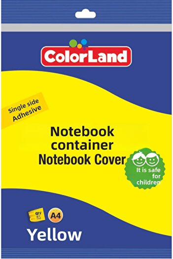 Colorland Notebook Container Transparent Yellow Single Sided Adhesive 10 Pieces