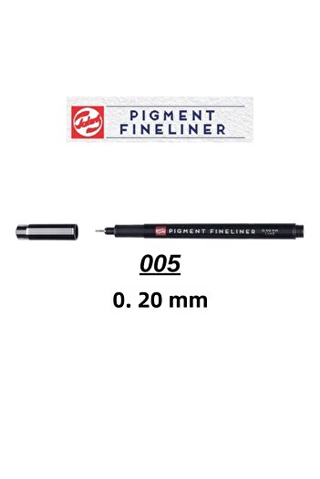 Talens Black Technical Drawing Pen - Pigment Fineliner, 0.20mm