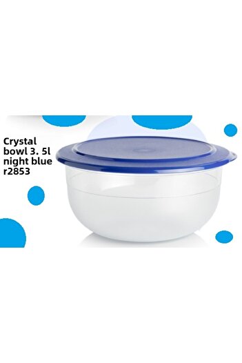 Tupperware Night Blue Crystal Bowl Storage Container - 3.5L