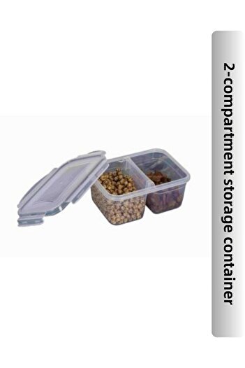 Viyalente 2 Compartment Multi-Purpose Food Storage Container, Lc-524 Nutrition Container Ey0970