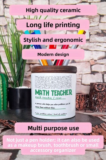 qoeuyl boutique Profesor de matematică Substantiv Profesor de matematică Semnificație de dicționar Suport de stilou din ceramică imprimat