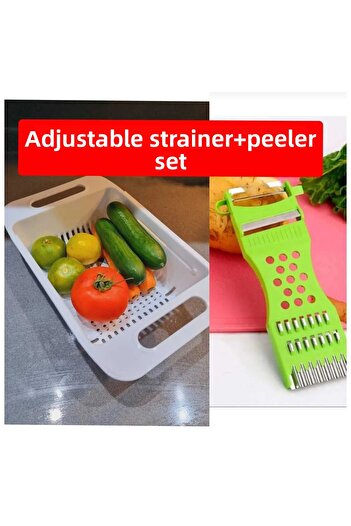 Lider MAGNESİA Adjustable Strainer and Multi-Purpose Peeler Set