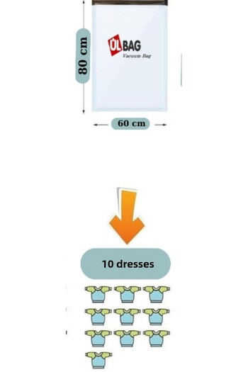 ÜLBAG (3 Pcs) Medium Size Vacuum Bag Set 60X80Cm Pillow and Clothes Bag
