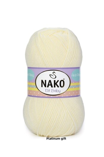 NAKO ( 5 Pieces ) Elit Baby 99064 Ecru Hand Knitted Threads Vest Cardigan Sweater Thread Baby Blanket Thread