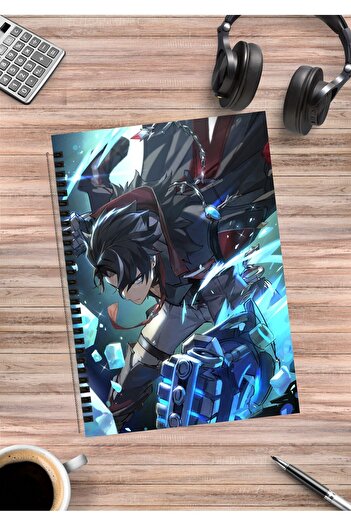 mertfigur Genshin Wriothesley Anime Spiral Notebook A5 (50 Sheets)