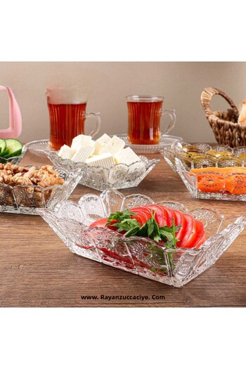ZER 6 Glass Cutting Model Breakfast / Snack Bowl / Sugar Bowl