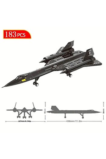 Choice 183Pcs/Set New Blackbird Reconnaissance Aircraft Model, Fighter Assembly Building Block Toy, Etc