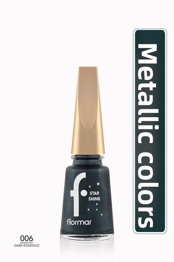 Flormar Shiny Metallic Nail Polish - Star Shine Nail Art - 006 Dark Romance