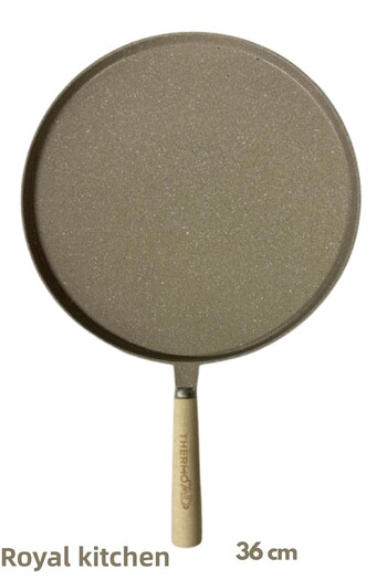 ThermoAD 36 cm Mink Pancake Pan - Granite Casting, Wooden Handle