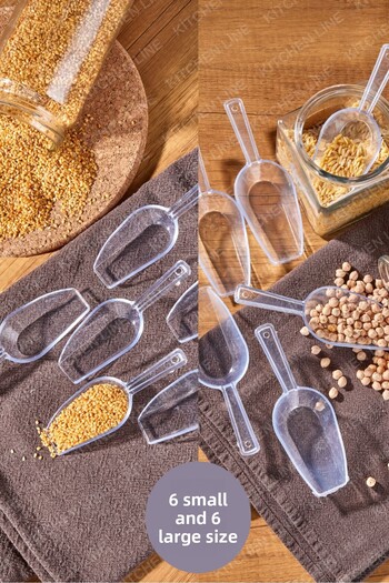 B.A.Y.NUVOLA 12 Spice Spoons - Sugar Jam Spice Spoon Transparent 6 Large Size 6 Small Size