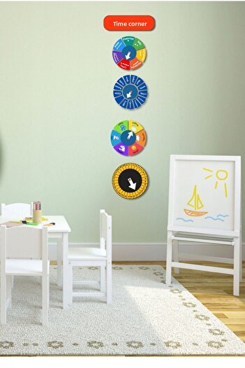 Dekor Vagonu Wooden Time Wheel Educational Set |   Time Concept |   Educational Toys