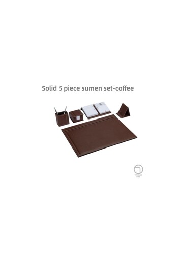 Gıpta 7133 Solid Brown 5 Piece Desk Set