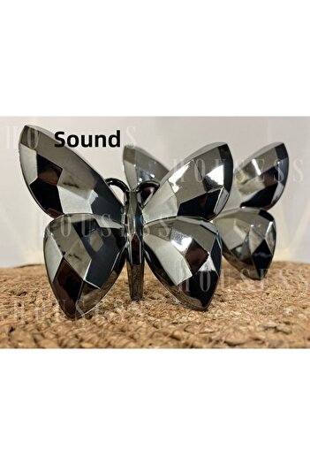 Housess Decorative 2-Piece Figurine a Quality Butterfly Anthracite Mini Ornament Polyester Casting