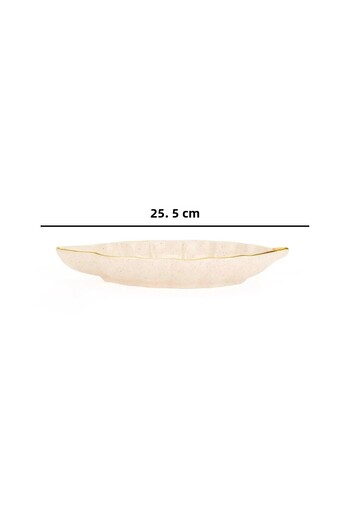 Cosiness Ceramic Leaf Presentation Plate 25.5 cm