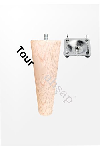 turanahşap Lungimea piciorului conic din lemn: 14 cm Diametru: 5,5 cm Livrare cu dispozitiv de conectare