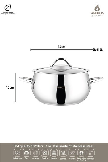 Amboss Moon 10 Piece Stainless Steel Pot Set with Glass Lid