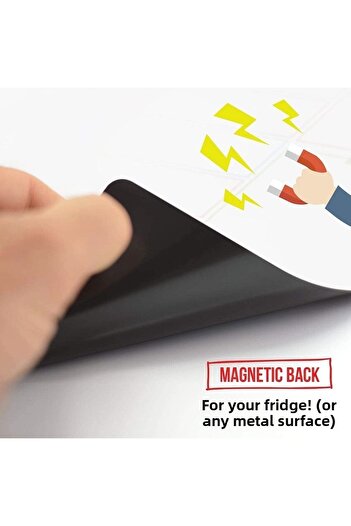 Dünya Magnet لوح كتابة مخطط مغناطيسي أسبوعي + 2 قلم