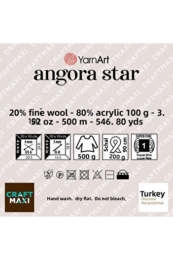 Yarnart Angora Star - Σκούρο Μπλε Χειροποίητο Νήμα - 3040