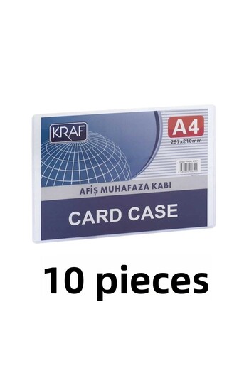 KRAF 10 Pieces Poster Enclosure Container A4 Card Case
