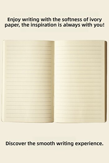 Victoria's Journals Softtons A6 Striped Copybook with Flexible Cover - 96 Yp Cream