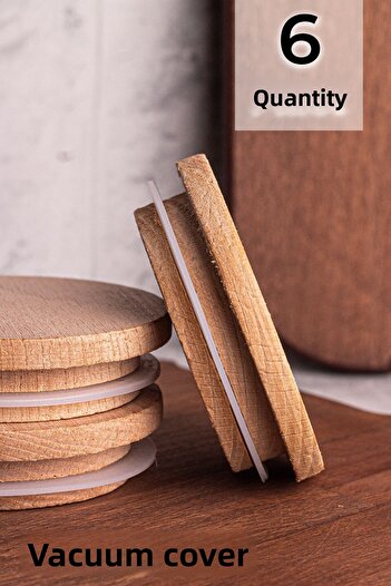 Snippy Bella Milla 6-Piece Wooden Vacuum Lid - Elysia Timeless Compatible