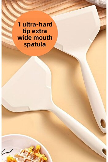 BRE HOME Extra Wide Mouth Fish Spatula Spoon with Ultra-Hard Tip, Pastry Bazing Spatula