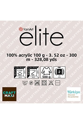 Yarnart Elite - Χειροποίητο Πλεκτό Νήμα Σκούρο Μπλε-843