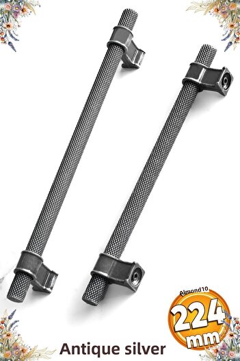 Badem10 Hisar Antique Argintiu Metal 224 Mm Mobilier Bucătărie Sertar Dulap Mâner Dulap Mâner