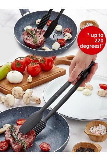 Viyalente Plastlife Fireproof and Non-Stick Silicone Barbecue Tongs - Kp-122