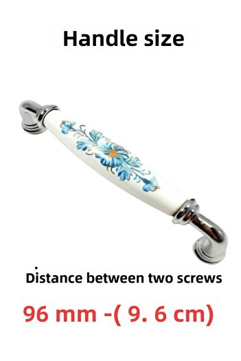 Porcellana Perla Porcelain Cabinet Handle Handle Furniture Drawer Drawer Kitchen Cloakroom Bathroom Handle Kulb-Metal-Yakut96mm-STK3322