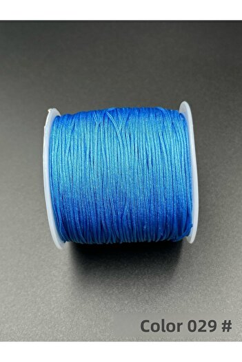 Ebruli Boncuk 0,8 mm Μπλε Σχοινί Αλεξίπτωτου Χρώμα 029 Αξεσουάρ κατασκευής κοσμημάτων (100 μέτρα)