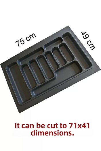 GörSeç 75X49 cm Ladle - Drawer Organizer, 75 cm Spoon Holder (68X40 cm E Cut)